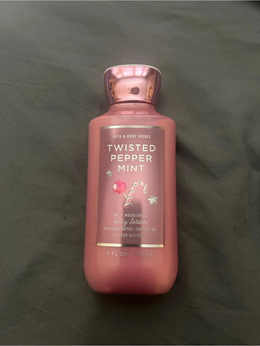 Bath & Body Works Twisted Peppermint Body Lotion - Rose Pink